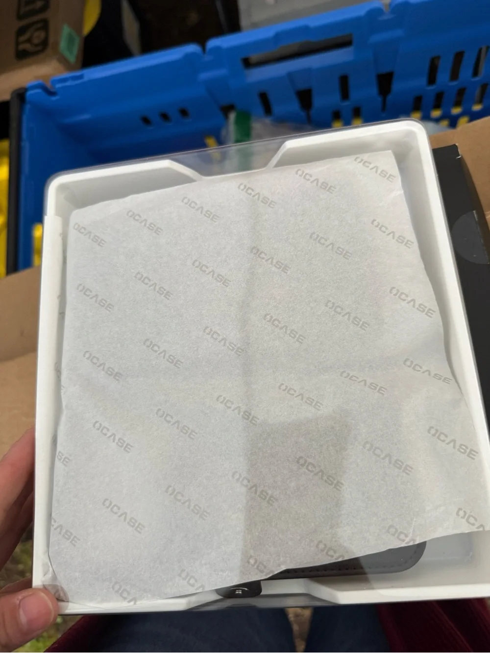 Black Tablet Case with Detachable Strap and Clear ID Window